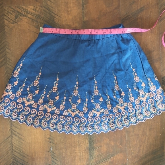 Embroidered Blue Skirt - Picture 7 of 8